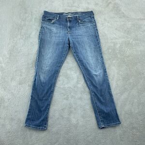 Eddie Bauer Womens Backfield Slim Fit Jeans 12 Blue Denim Cotton/Spandex 4192